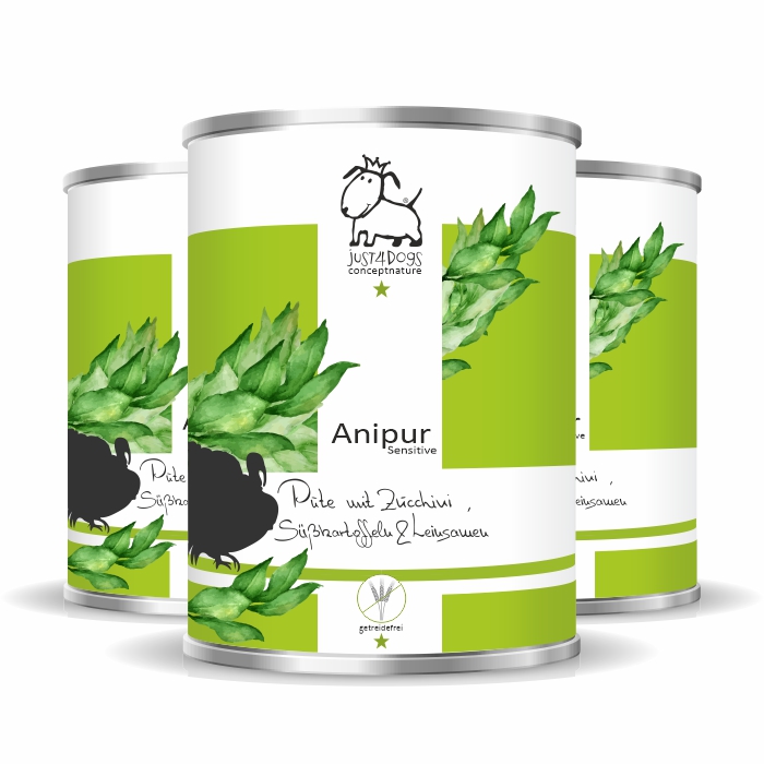 Anipur Sensitive Pute mit Zucchini, Süßkartoffeln & Leinsamen - getreidefrei