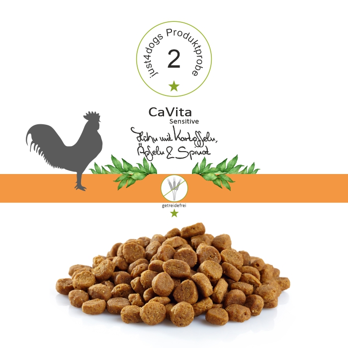 Probepackung - CaVita Sensitive Huhn mit Kartoffeln, Äpfeln & Spinat, getreidefrei