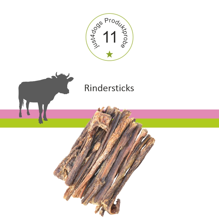 Probepackung - Rindersticks luftgetrocknet - Kauartikel für Hunde