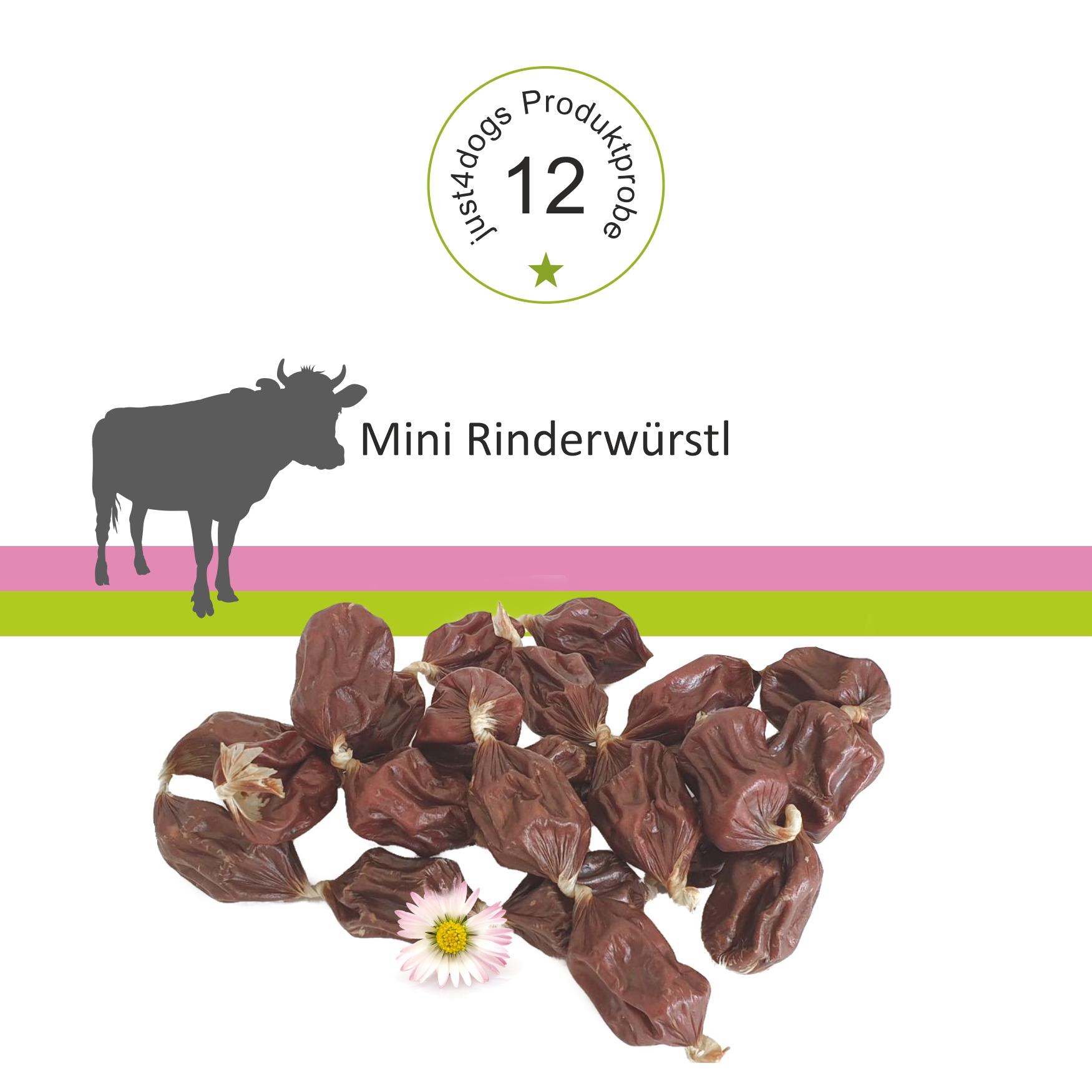 Probepackung - Mini Rinderwürstl luftgetrocknet - Kauartikel für Hunde