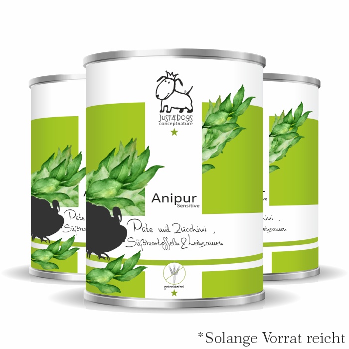 Anipur Sensitive Pute mit Zucchini, Süßkartoffeln & Leinsamen - getreidefrei