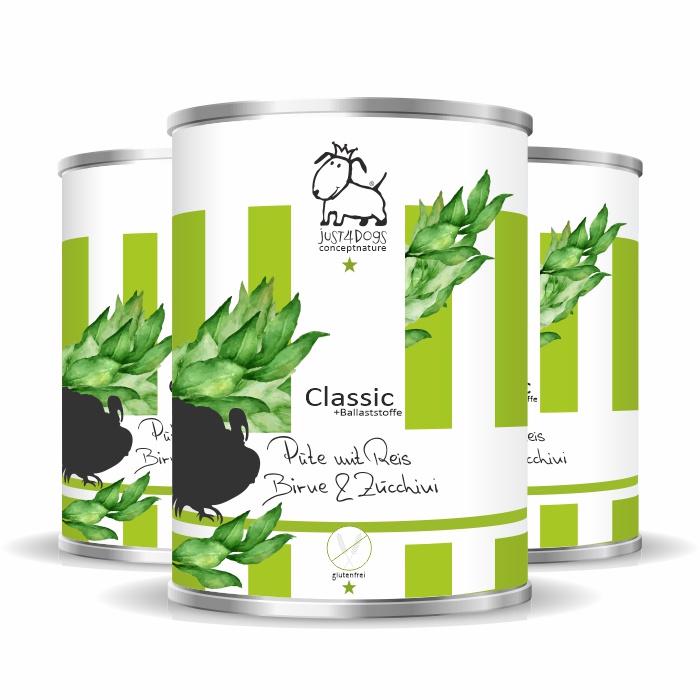 Classic +Ballaststoffe Pute mit Reis, Birne & Zucchini - glutenfrei