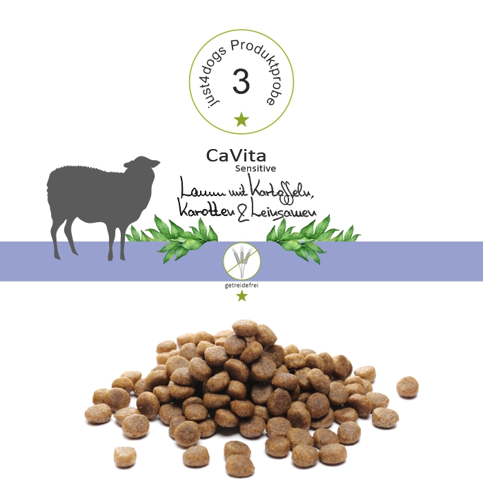 Probepackung - CaVita Sensitive Lamm mit Kartoffeln, Karotten & Leinsamen, getreidefrei