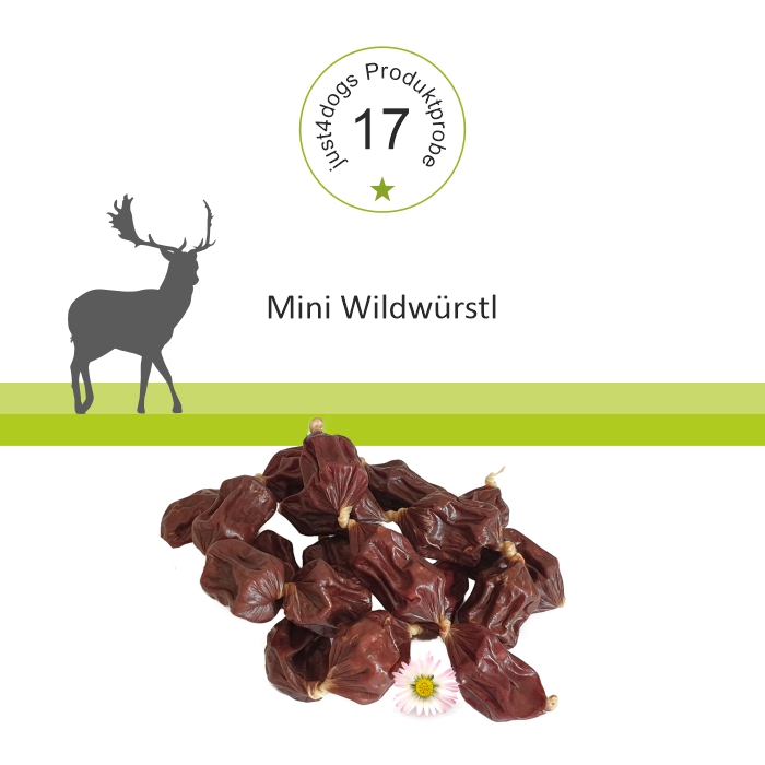 Probepackung - Mini Wildwürstl luftgetrocknet - Kauartikel für Hunde